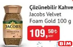 JACOBS VELVET FOAM GOLD ÇÖZÜNEBİLİR KAHVE 100 G